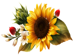 Aesthetic Sunflower, Botanical Inspiration, Vibrant Yellow, Vintage Vibe, Floral Decor PNG