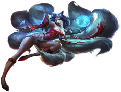 Ahri League of Legends, Fox Spirit, Nine Tails, Charm Ability, Magic Damage PNG