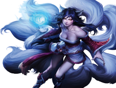 Ahri League of Legends, Magical Gameplay, Fox Spirit, Nine Tails, Charm Ability PNG