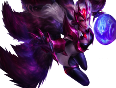 Ahri League of Legends, Nine Tails, Fox Fire, Magical, Spirit Blossom PNG