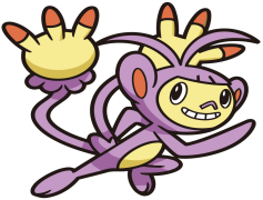 Ambipom Pokemon, Dual-Tailed, Normal-Type, Playful, Johto Region PNG