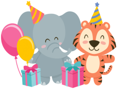 Animal Party, Wild Celebration, Festive Gathering, Creature Bash, Furry Friends PNG