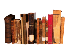 Antique Book Stack, Classic Novels, Stacked Tomes, Library Decor, Historical Texts PNG