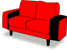 Armchair Red Modern, Bold Decor, Contemporary Seating, Stylish Furniture, Chic Interior PNG