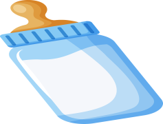 Baby Bottle, Infant Feeding, Newborn Accessory, Nursing Essential, Bottle Feeding PNG