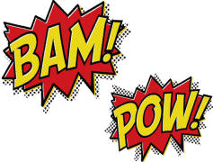Bam, Clash, Zap, Bang, Pow PNG