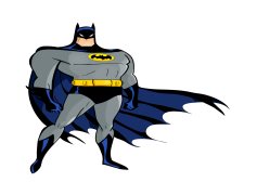 Batman Cartoon, Dark Knight, Justice League, Gotham City, Villain Showdown PNG