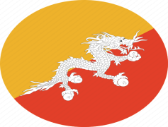 Bhutan Flag, National, Orange, Druk, Yellow PNG