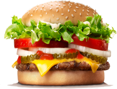 Big Burger King, Flame-Grilled, Burger Joint, Tasty Treats, Crowned PNG