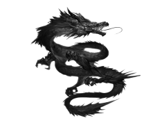 Black Dragon, Fantasy Beast, Winged Serpent, Scaly Monster, Dark Legend PNG