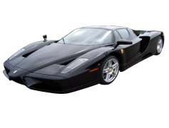 Black Ferrari Car Side View, High-Performance Car, Sleek Sportscar, Iconic Design, Automotive Aesthetics PNG