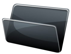 Black Folder, Business Essentials, Stationery Item, Document Holder, Office Supplies PNG