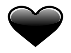 Black Heart Emoji, Love Emoji, Emo Heart Icon, Heart Of Darkness, Dark Heart Symbol PNG