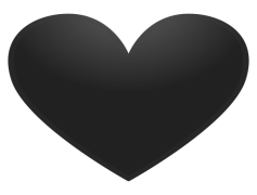 Black Heart, Mysterious Allure, Edgy Romance, Dark Emotion, Gothic Aesthetic PNG