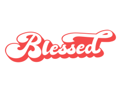 Blessed, Sacred, Fortunate, Grateful, Cherished PNG