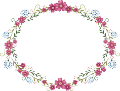 Blooming Floral Circle Border, Artistic Floral Edging, Garden-Themed Circle, Floral Ornament Border, Botanical Border Design PNG