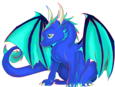 Blue Dragon, Legendary Beast, Magical Being, Fire Breather, Fantasy Art PNG