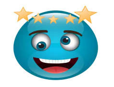 Blue Emoji Meme, Social Media, Fun, Humor, Trend PNG