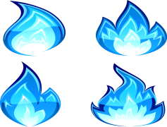 Blue Flame, Luminous Heat, Vibrant Energy, Intense Color, Azure Blaze PNG
