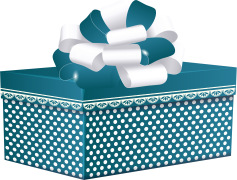 Blue Gift Vector, Joy, Holiday, Present, Celebration PNG