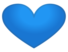 Blue Heart Emoji, Compassion Mark, Trust Symbol, Love Symbol, Friendship Icon PNG