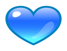 Blue Heart Emoji, Friendship Icon, Trust Sign, Love Symbol, Affection Token PNG