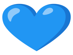 Blue Heart Emoji, Trustworthy Symbol, Calm Expression, Affection Icon, Friendship Emblem PNG