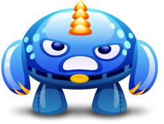 Blue Monster, Fun, Cartoon, Whimsical, Character PNG