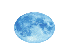 Blue Moon, Celestial Event, Rare Occurrence, Moonlight Glow, Mystic Charm PNG