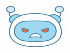 Bot Angry Icon, Furious Robot Symbol, Upset Bot Graphic, Cross Robot Representation, Annoyed Cyborg Image PNG