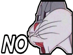 Bugs Bunny No, Cartoon Rejection, Timeless Quip, Classic Refusal, Witty Negation PNG