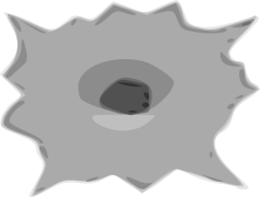 Bullet Hole, Damage Sign, Gunshot Effect, Wound Symbol, Shooting Trace PNG