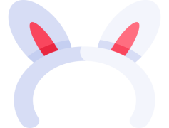 Bunny Ears, Easter Theme, Animal Features, Whimsical Props, Cute Accessories PNG