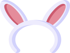 Bunny Ears, Easter Theme, Whimsical Fashion, Cute Accessories, Fun Headband PNG
