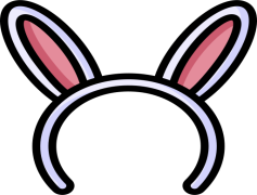 Bunny Ears, Festive Costume, Animal Ears, Easter Accessories, Cute Bunny PNG