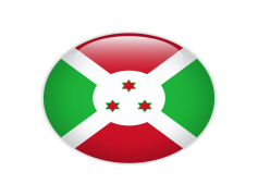 Burundi Flag, Red Stars, Cultural Representation, Green Stripes, Symbolic Colors PNG