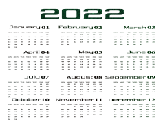 Calendar 2022, Time Management, Yearly Schedule, Event Tracker, Reminder System PNG