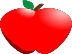 Cartoon Apple, Cute Produce, Cheerful Symbol, Vibrant Artwork, Colorful Character PNG