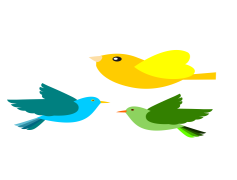 Cartoon Bird, Cheerful Songbird, Fun Nature, Joyful Expression, Cute Animation PNG