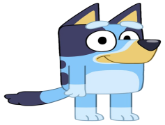 Cartoon Bluey, Learning, Family, Adventure, Fun PNG