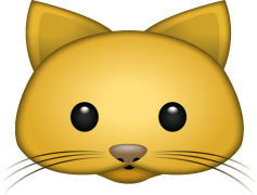 Cat Emoji, Meow Representation, Cute Animal, Kitty Symbol, Playful Cat PNG