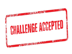 Challenge Accepted, Overcome Obstacles, Face Challenges, Take Action, Embrace Difficulty PNG