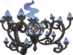 Chandelure Pokemon, Cursed Apparition, Spirit Lantern, Haunted Light, Ghost Type PNG