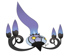 Chandelure Pokemon, Fire Type, Candlestick Shape, Ghost Type, Special Attack PNG