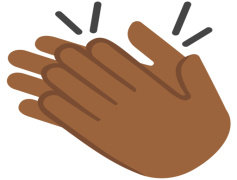 Clap Emoji, Cheers Emoji, Praise Icon, Celebration Gesture, Approval Mark PNG