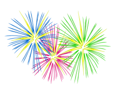 Colorful Vector Fireworks, Festival, Fun, Celebration, Night Sky PNG