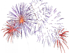 Colorful Vector Fireworks, Night Sky, Display, Celebration, Festival PNG