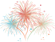 Colorful Vector Fireworks Sparkle, Explosive, Spectacle, Celebration, Night Sky PNG