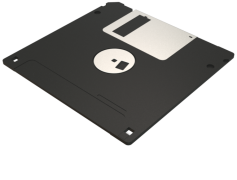 Computer Floppy Disk, Vintage Technology, Legacy Device, Magnetic Storage, Data Transfer PNG