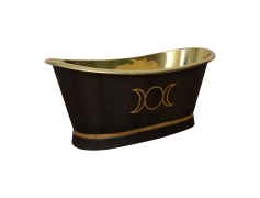 Copper Bath Tub, Handcrafted Finish, Vintage Charm, Elegant Bathroom, Timeless Style PNG